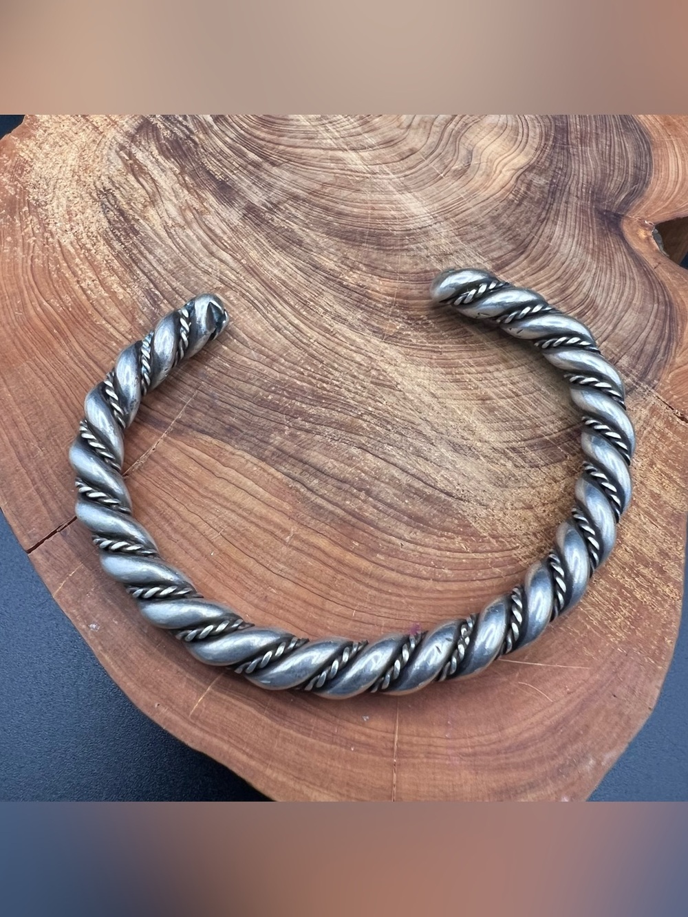 Native American Rope Twist Cuff - Picture 2 of 6